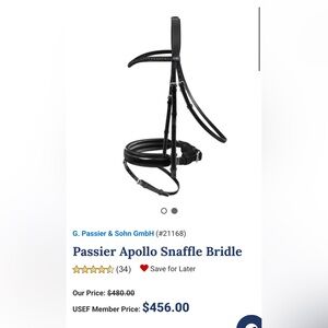 Passier Apollo Snaffle Bridle with Reins
